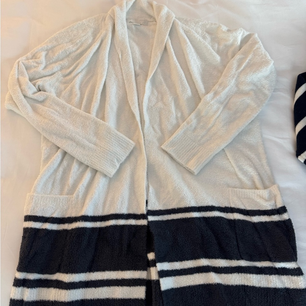 Barefoot Dreams Cozy Striped Cardigan